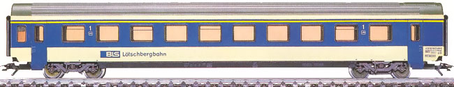 [4218 (1)] Schnellzugwagen der BLS Alpenbahn-Gesellschaft Bern-L�tschberg-Simplon